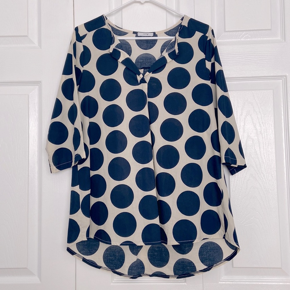LATOy large polka dot blouse
